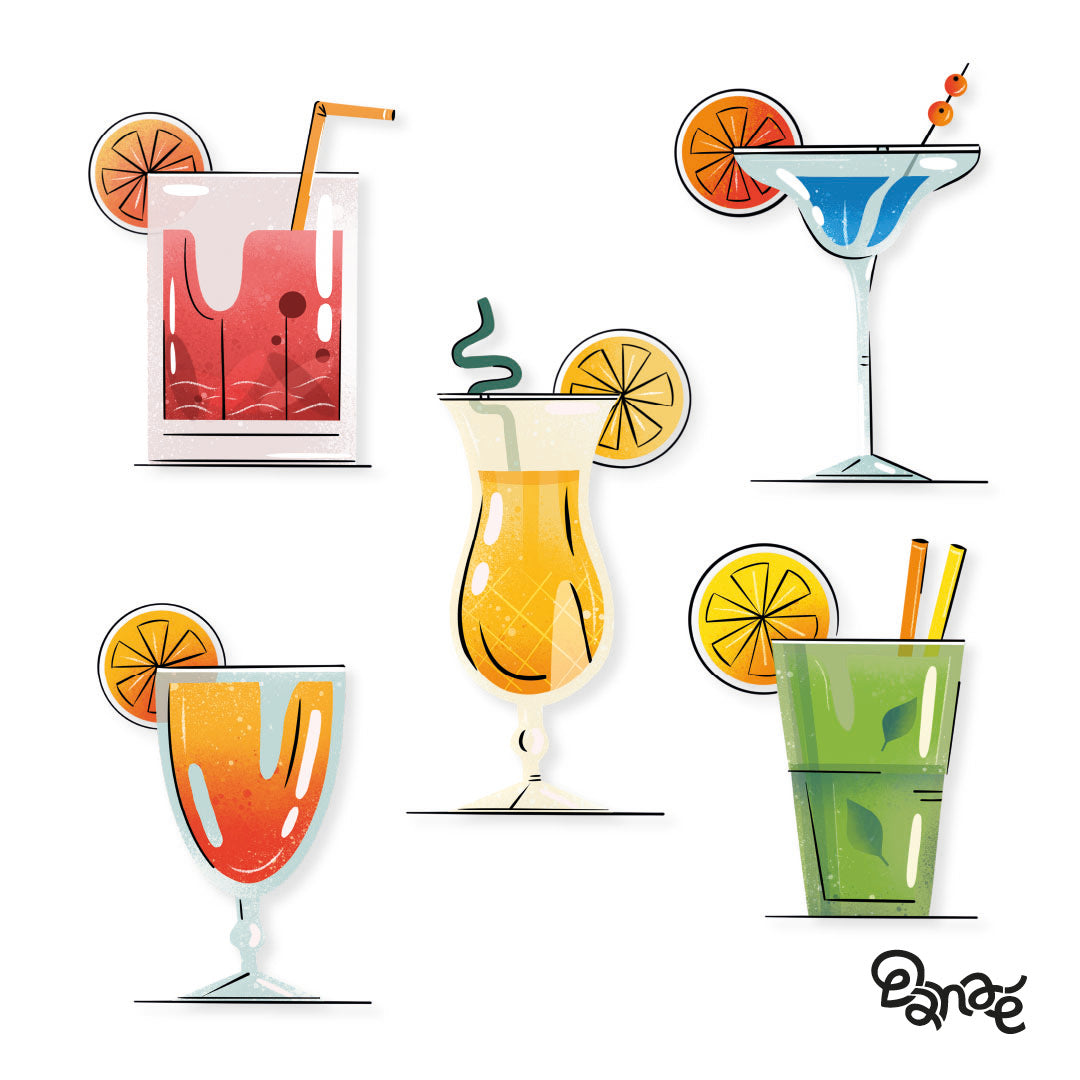 Autocollants Coktails