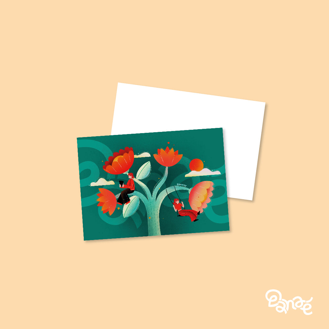 Carte Arbre Floral