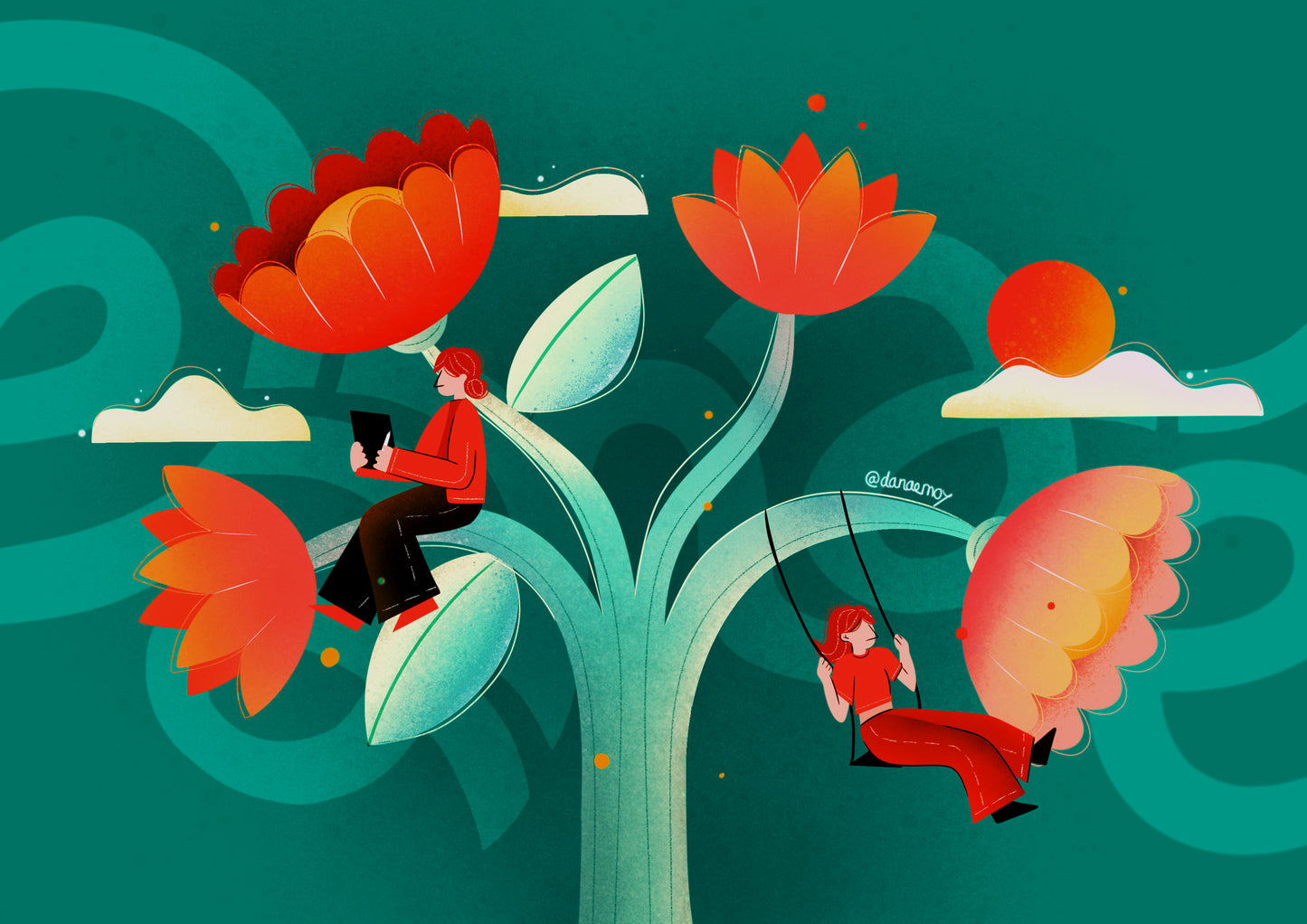 Carte Arbre Floral